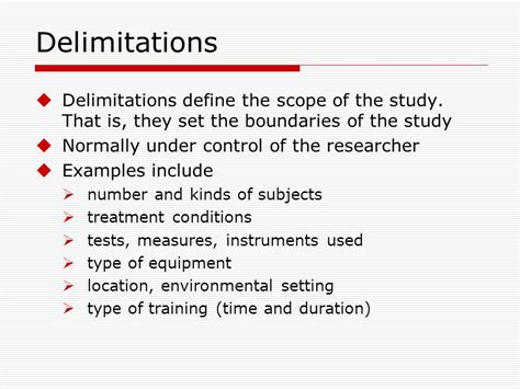 what is scope and delimitation in research|Decoding the Scope and Delimitations of the Study in .